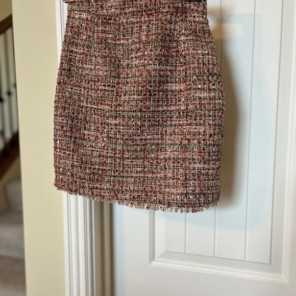 5040-MTT Two Piece  Womens Multi Color Tweed Button Front Jacket & Skirt Sz XS - Picture 13 of 14